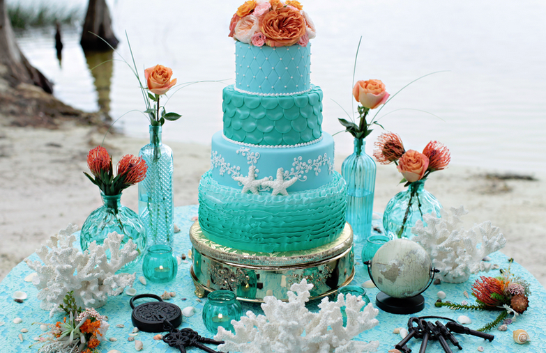 Tips For Choosing A Beach Wedding Cake Bride Party